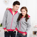 Plus velvet thick couple zipper hoodie